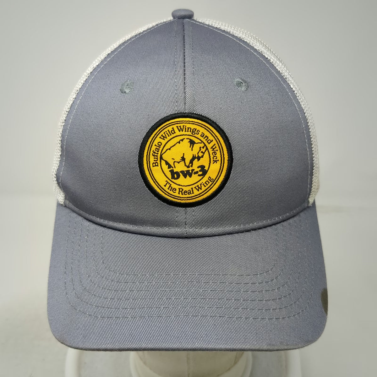 The Icebox Trucker Hat Gray White One Size Buffalo Wild Wings Weck bw-3 Patch