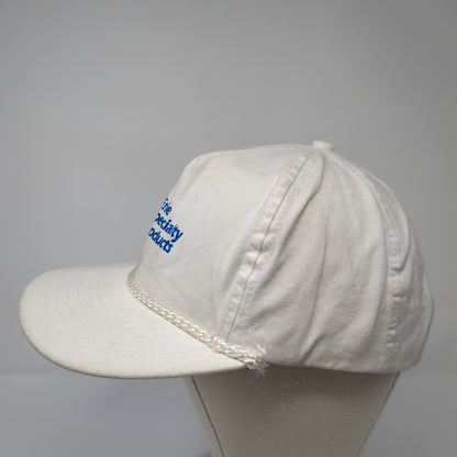 Erie Specialty Products Baseball Cap White One Size Adjustable Rope Nissin Cap