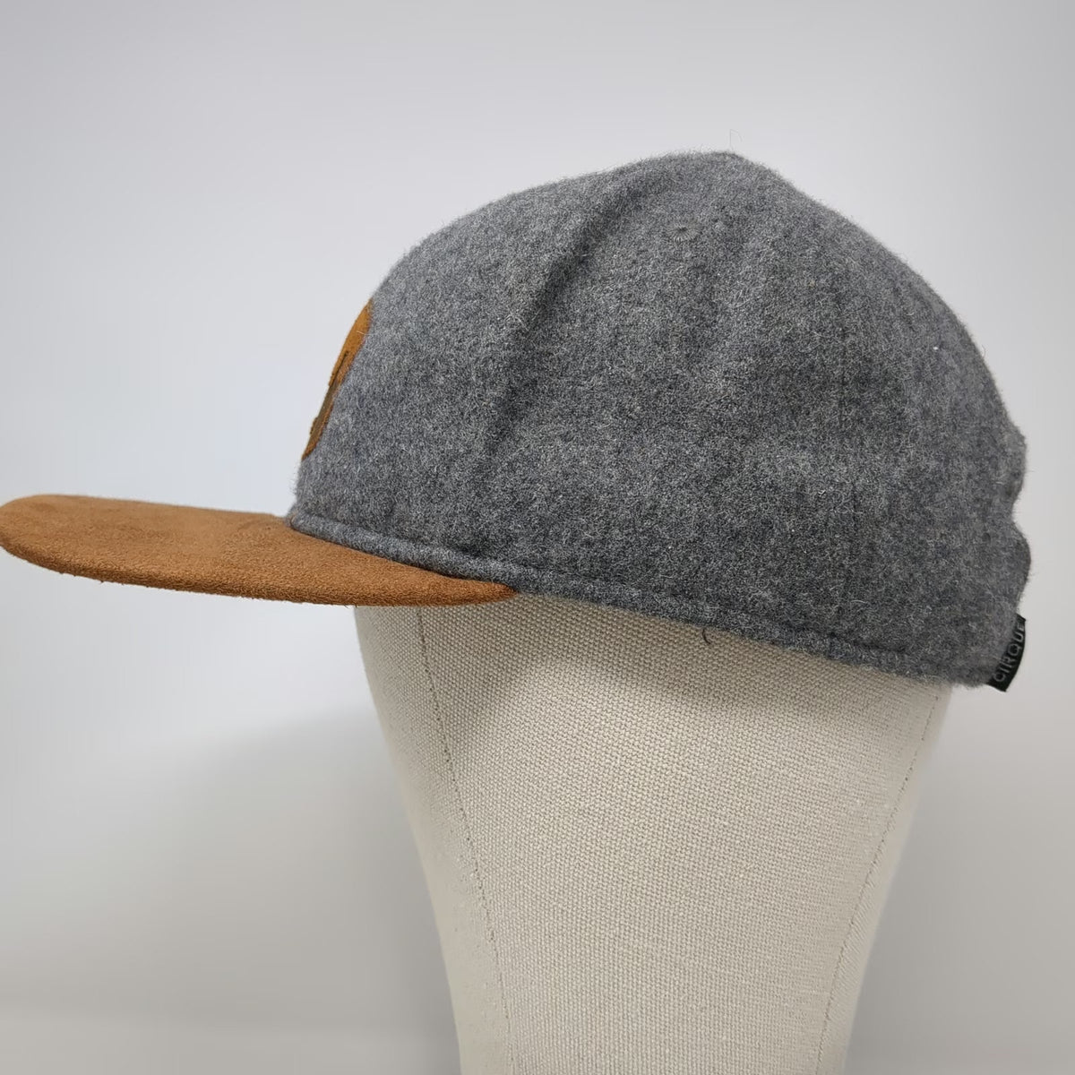 Cirque Baseball Cap Gray One Size Boise ID Skyline Patch Strapback Brown Hat