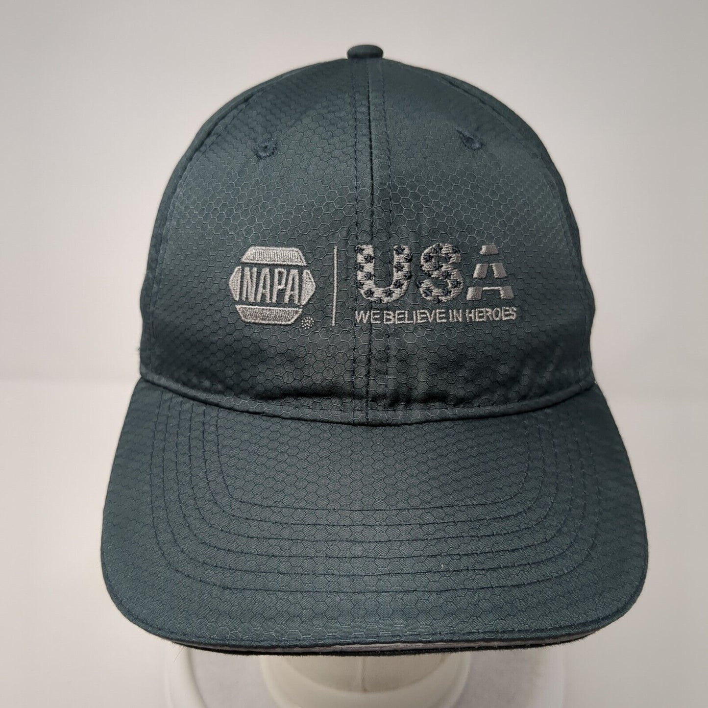 NAPA USA We Believe In Heroes Strapback Hat Green One Size Embroidered