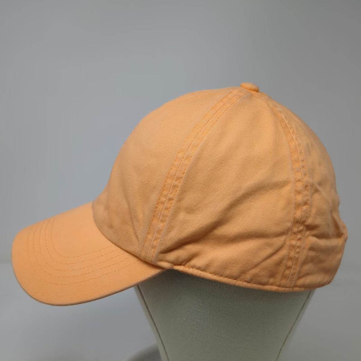 Gap Baseball Cap Orange One Size Adjustable Slideback Cotton Hat Solid Blank