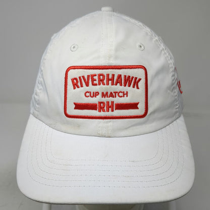 Legendary Baseball Cap White One Size Riverhawk Cup Match RH Redhawk Strapback