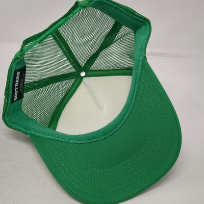 Boot Barn Trucker Hat Green White One Size Mesh Snapback Rope Foam Front Western