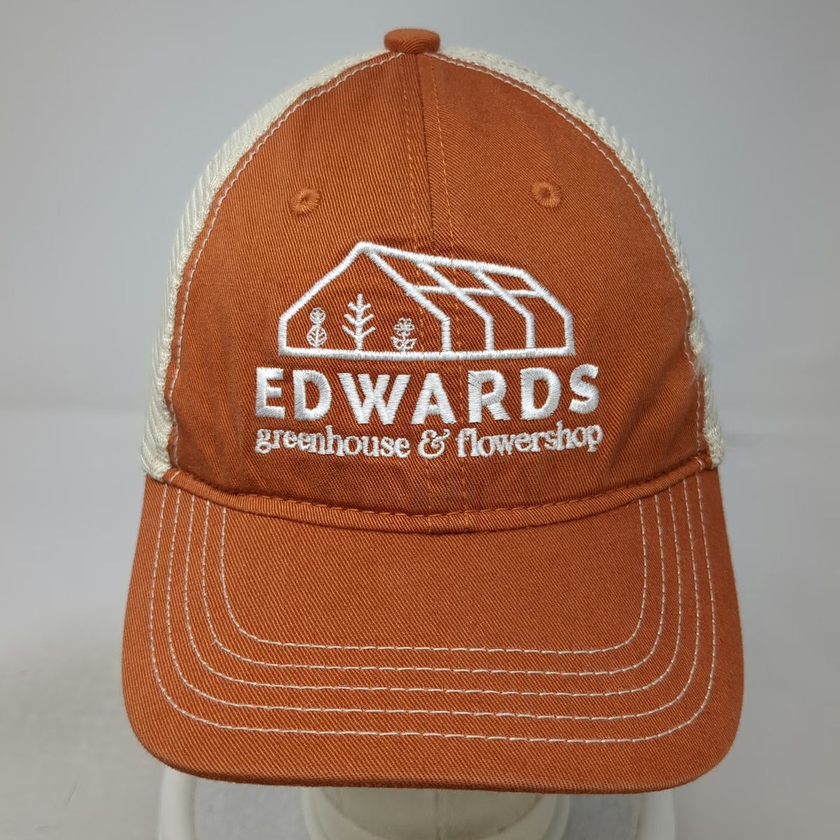 Pistil Trucker Hat Brown One Size Snapback Mesh Edwards Greenhouse Flowershop