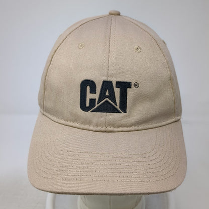 Caterpillar Baseball Cap Beige One Size Slideback Embroidered Logo Workwear Hat