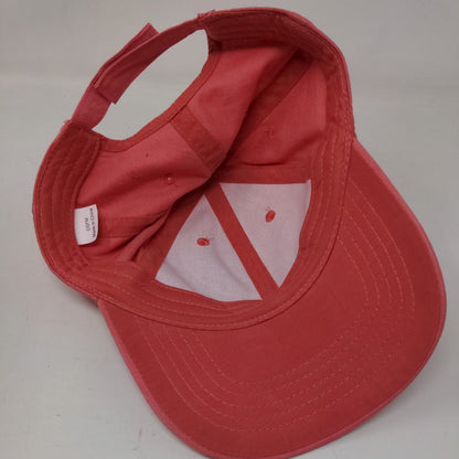 Unbranded Strapback Hat Pink OSFM Adjustable Vented Holes 6 Panel Blank