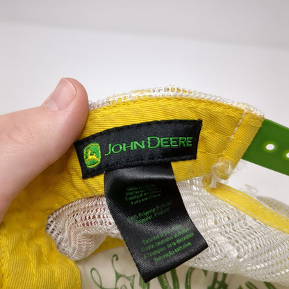 John Deere Quality Farm Equipment Snapback Trucker Hat Green One Size