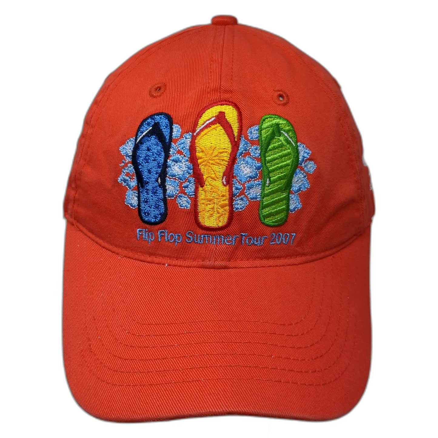 Kenny Chesney Baseball Cap Orange OS Flip Flop Summer Tour 2007 Concert Hat