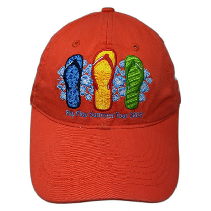 Kenny Chesney Baseball Cap Orange OS Flip Flop Summer Tour 2007 Concert Hat