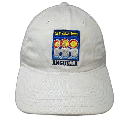 Legacy Baseball Cap White One Size Anguilla Straw Hat Restaurant Destination