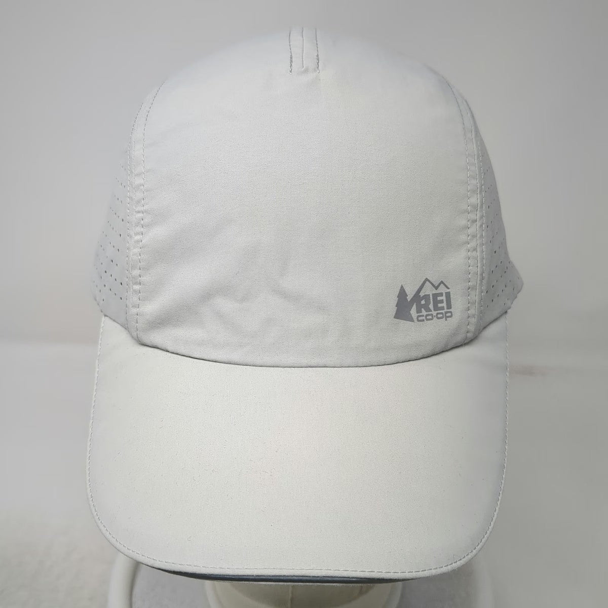 REI Baseball Cap Gray One Size Perforated Side Panels Lightweight Strapback Hat