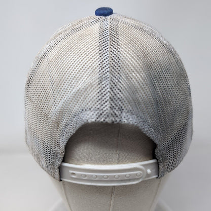 Bone Fish Adult Snapback Trucker Hat Blue One Size Adjustable Mesh Back 6 Panel