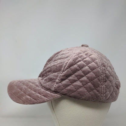 David & Young Quilted Strapback Hat Pinkish-Purple One Size 6 Panel Blank