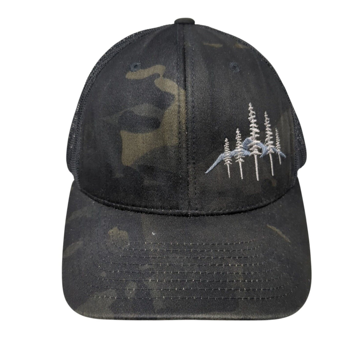 Mountain Snapback Trucker Hat Camouflage OS Adjustable The Classics Yupoong