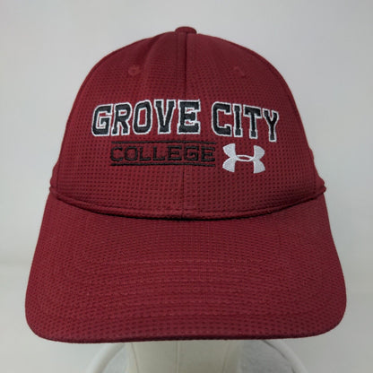 Under Armour Men's Fitted Hat Red L-XL Embroidered Grove City College Logo