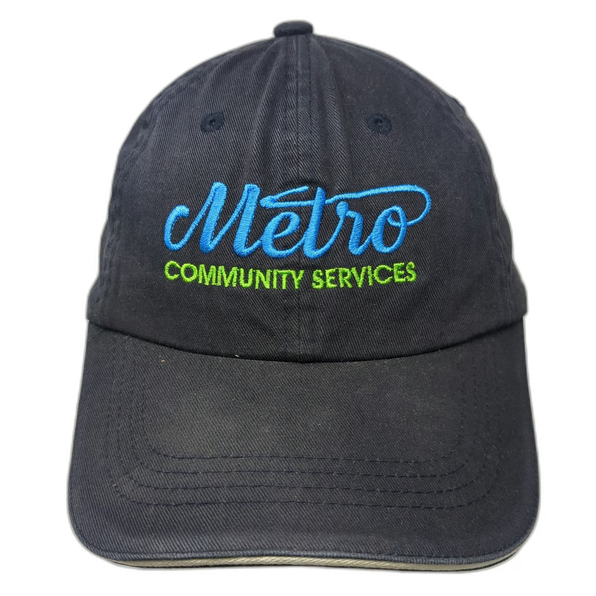 Port Authority Baseball Cap Blue One Size Metro Community Services Strapback Hat