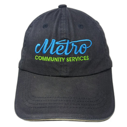 Port Authority Baseball Cap Blue One Size Metro Community Services Strapback Hat