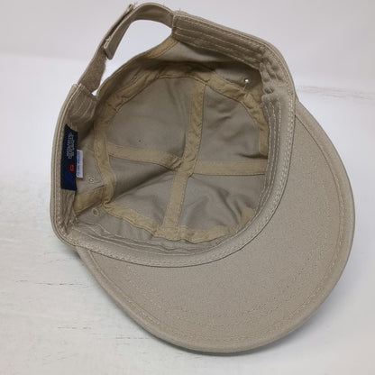Army Cap Beige One Size Cotton Adjustable Strapback Solid Plain Military Hat