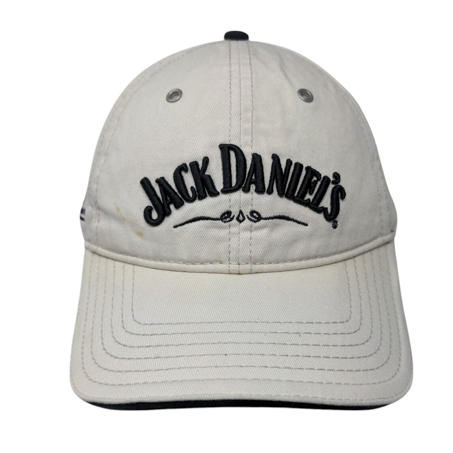 Jack Daniel's Slideback Hat Tan OSFM Adjustable Embroidered 6 Panel