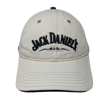 Jack Daniel's Slideback Hat Tan OSFM Adjustable Embroidered 6 Panel