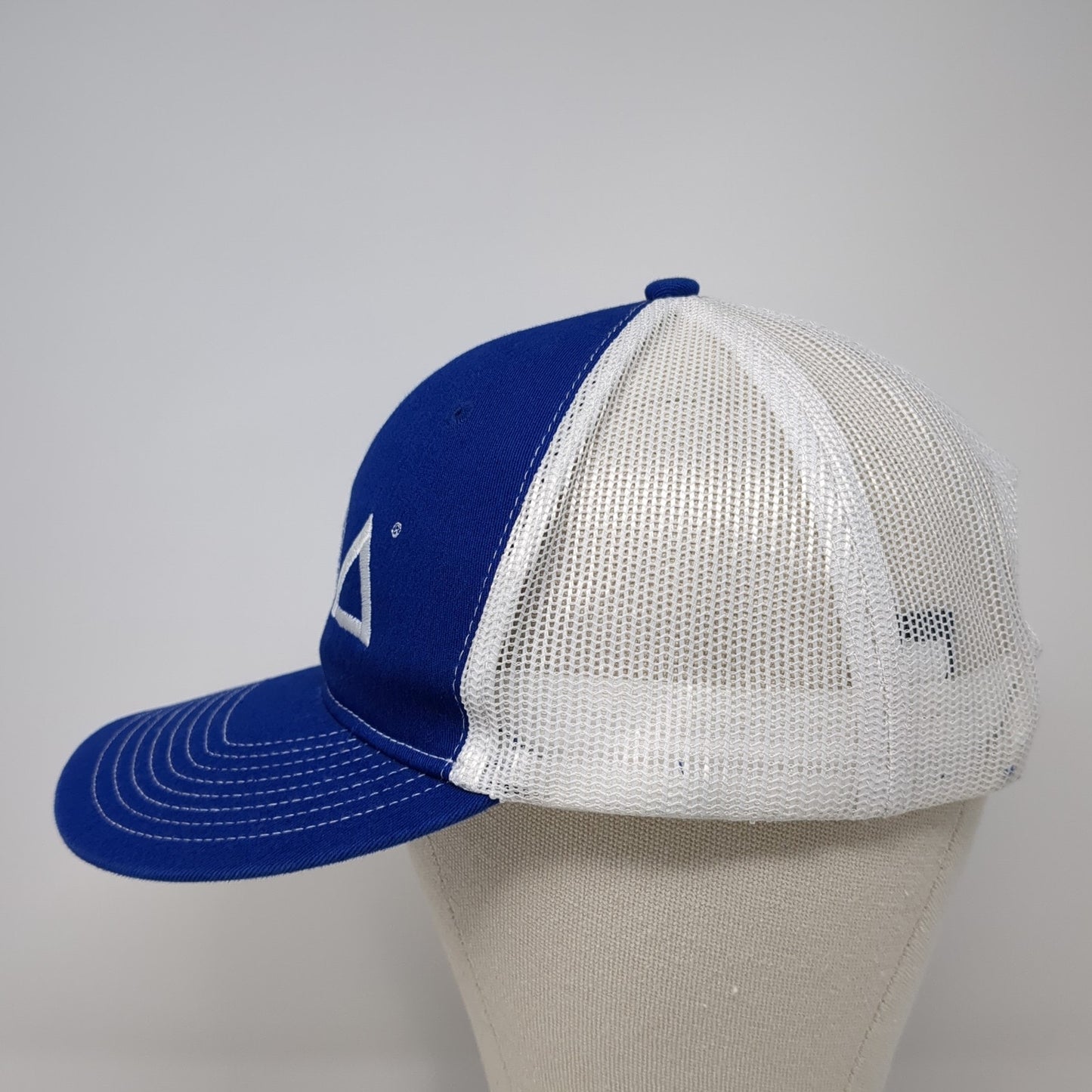 ZOA Snapback Trucker Hat Blue One Size Adjustable Mesh Back Port Authority