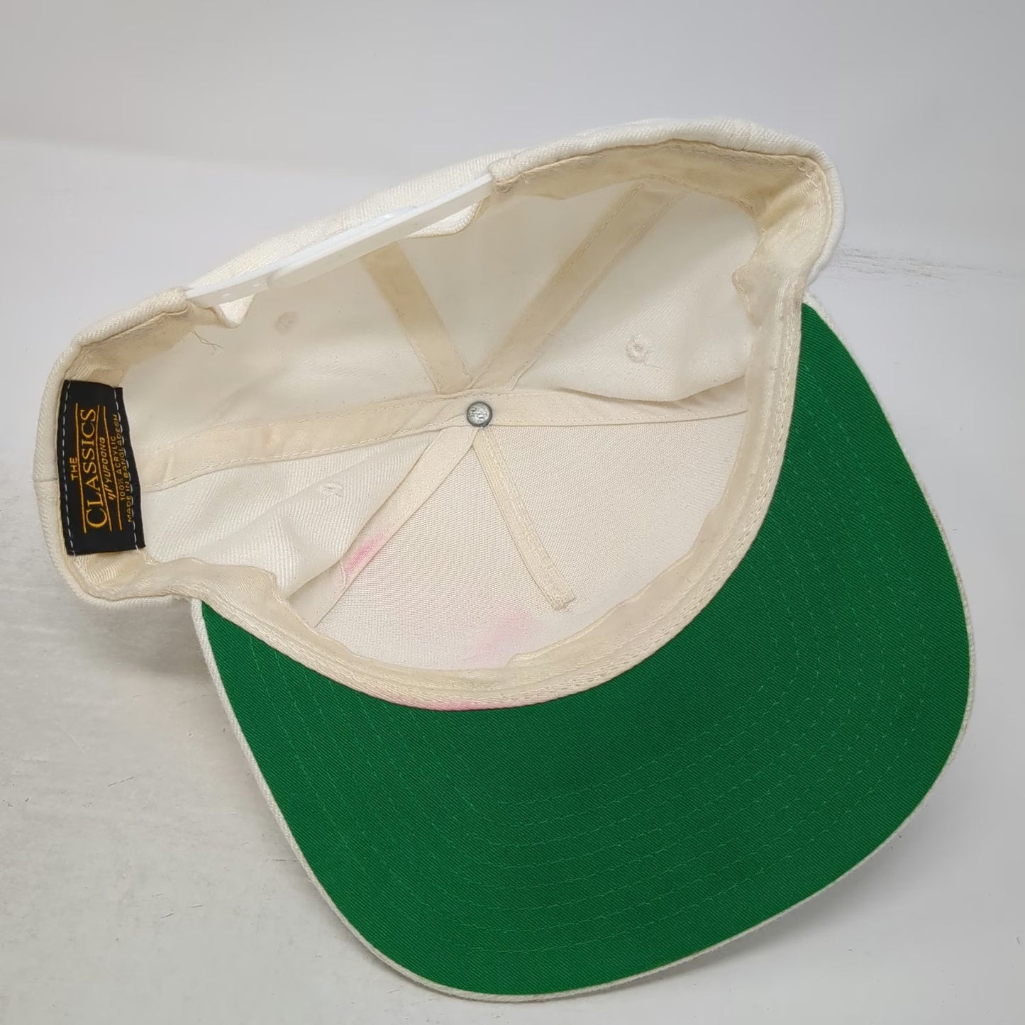 Yupoong 5 Panel White One Size Luffy Gear 5 Anime One Piece Green Underbrim Hat