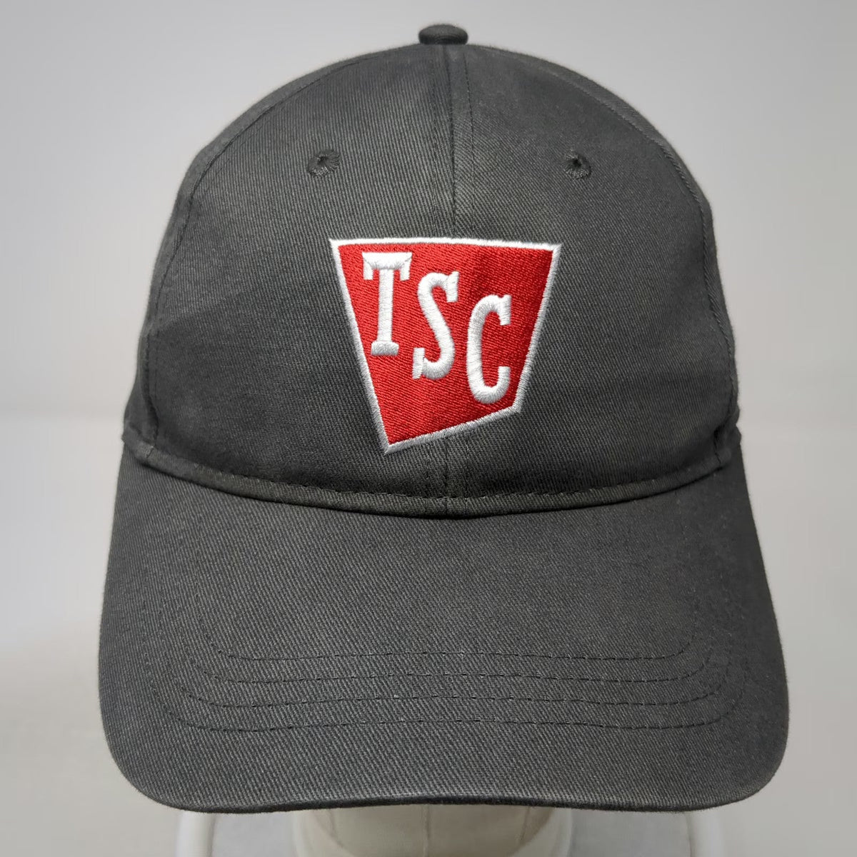 Tractor Supply Co Baseball Cap Gray One Size Strapback TSC Logo Embroidered Hat