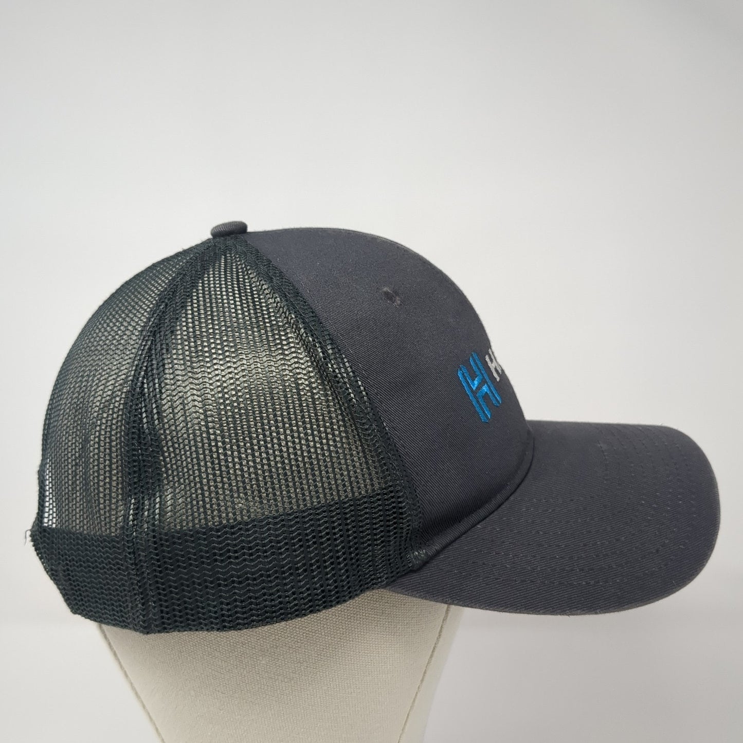 Harris Snapback Mesh Back Trucker Hat Gray One Size Port Authority