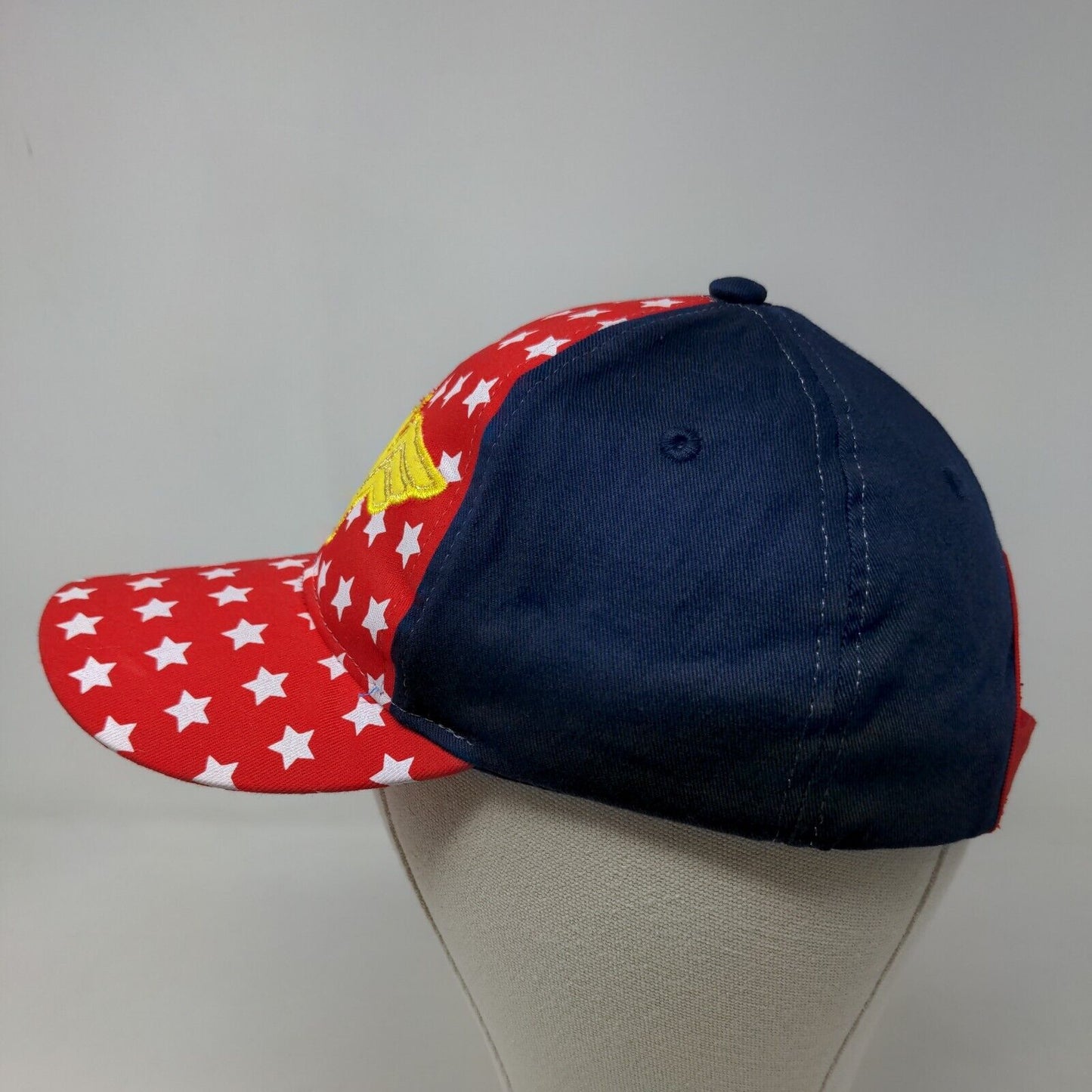 Wonder Woman Girl's Strapback Hat Multi OSFM Embroidered Logo All Over Stars