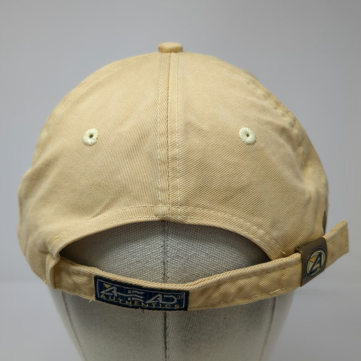 Ahead Baseball Cap Yellow One Size Raceway Golf Club Slideback Crossed Flags hat