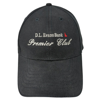 D.L. Evans Bank Premier Club Strapback Hat Black One Size Adjustable