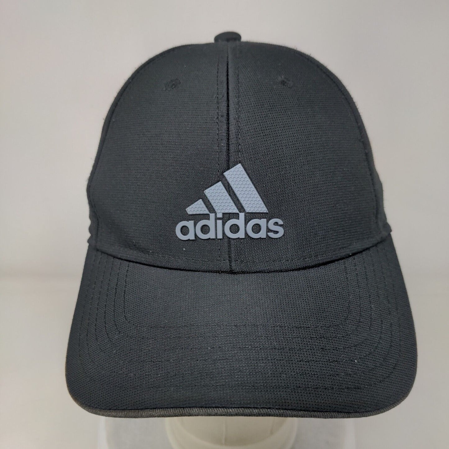 Adidas Strapback Hat Black One Size Adjustable Vented Holes 6 Panel