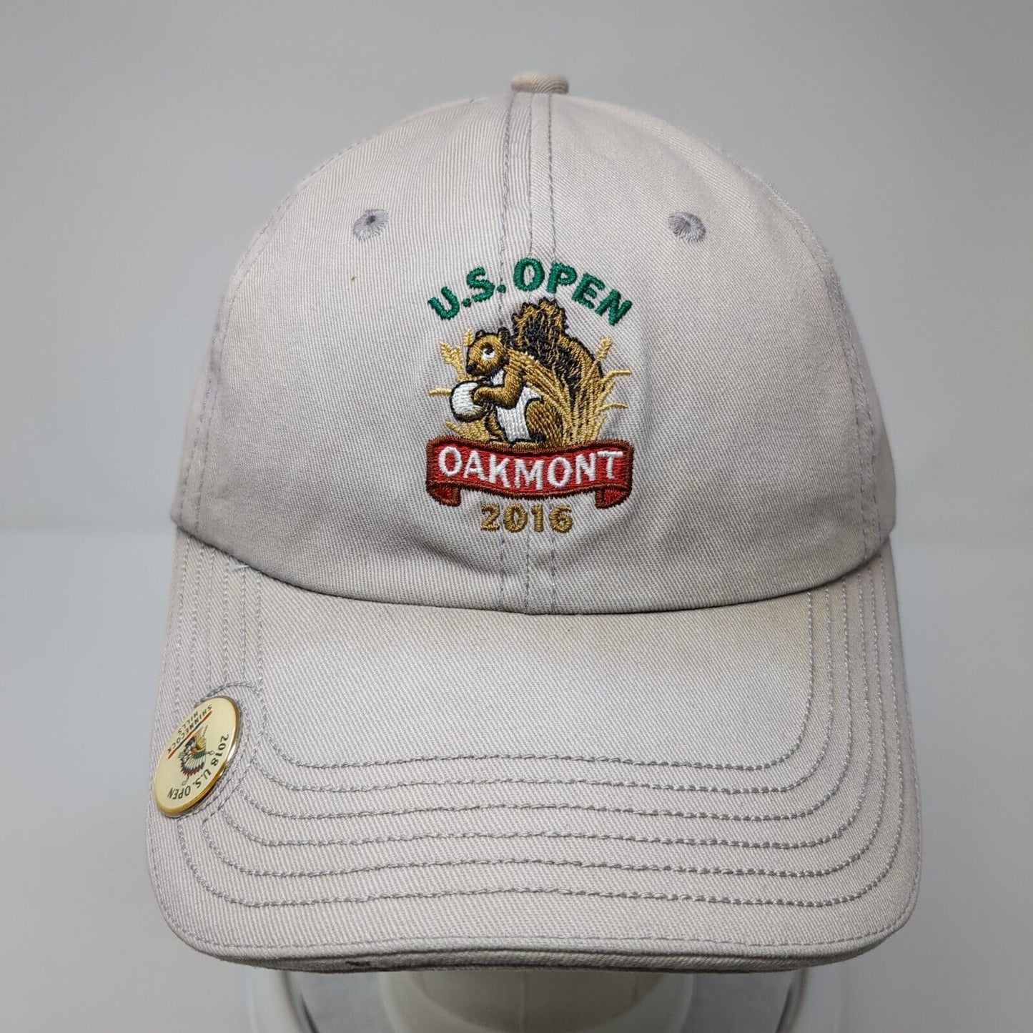U.S. Open 2016 Oakmont Slideback Hat Tan One Size Adjustable USGA