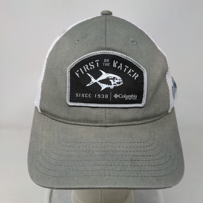 First On The Water Snapback Mesh Back Trucker Hat Gray One Size Columbia PFG