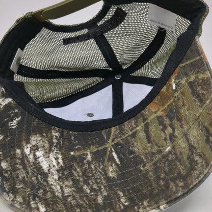 CAT Trucker Hat Green One Size Camo Mesh Snapback Built Of California Workwear