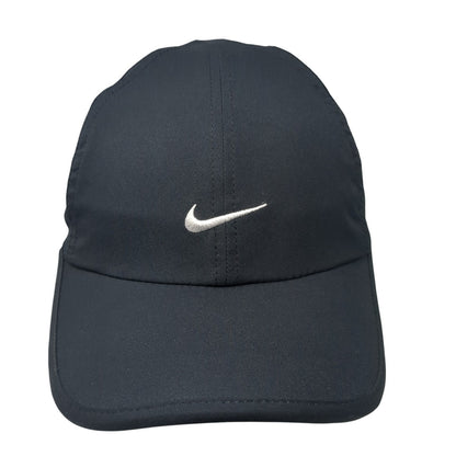 Nike Swoosh Strapback Hat Black One Size Embroidered Logo Featherlight