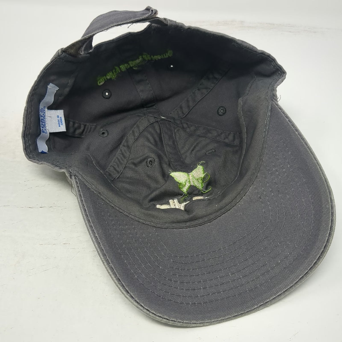 Port & Company Baseball Cap Gray One Size Strapback DaBella Butterfly Logo Hat