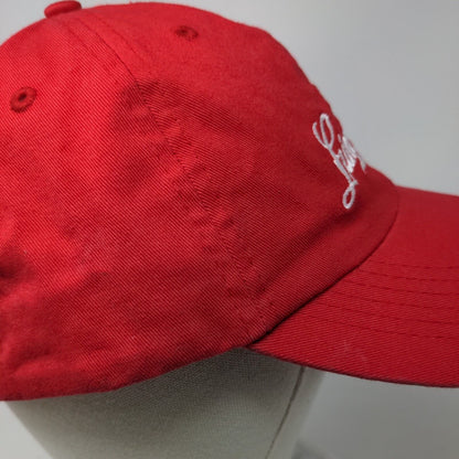 Leinenkugel's Slideback Hat Red One Size Adjustable Embroidered Vented Holes