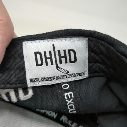 DH HD Snapback Hat Black One Size Hockey Development Logo Flat Brim Embroidered