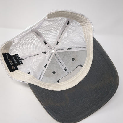 IMC Idaho Material Construction Snapback Trucker Hat Gray OS Adjustable Mesh
