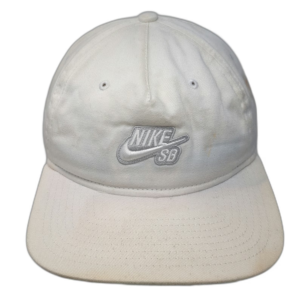 Nike 5 Panel Hat White One Size Snapback SB Embroidered Logo Skateboard Cap