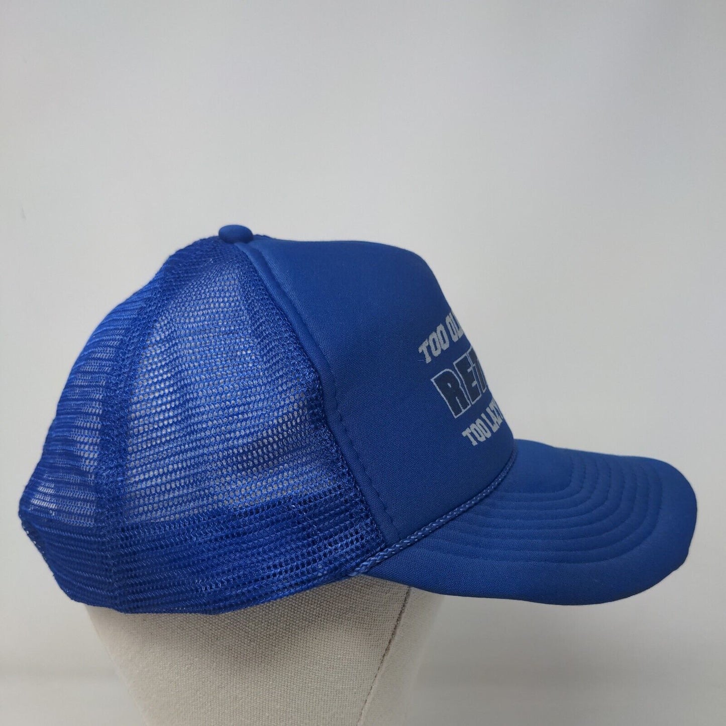 Retired Too Old To Steal Too Lazy To Work Snapback Rope Trucker Hat One Size
