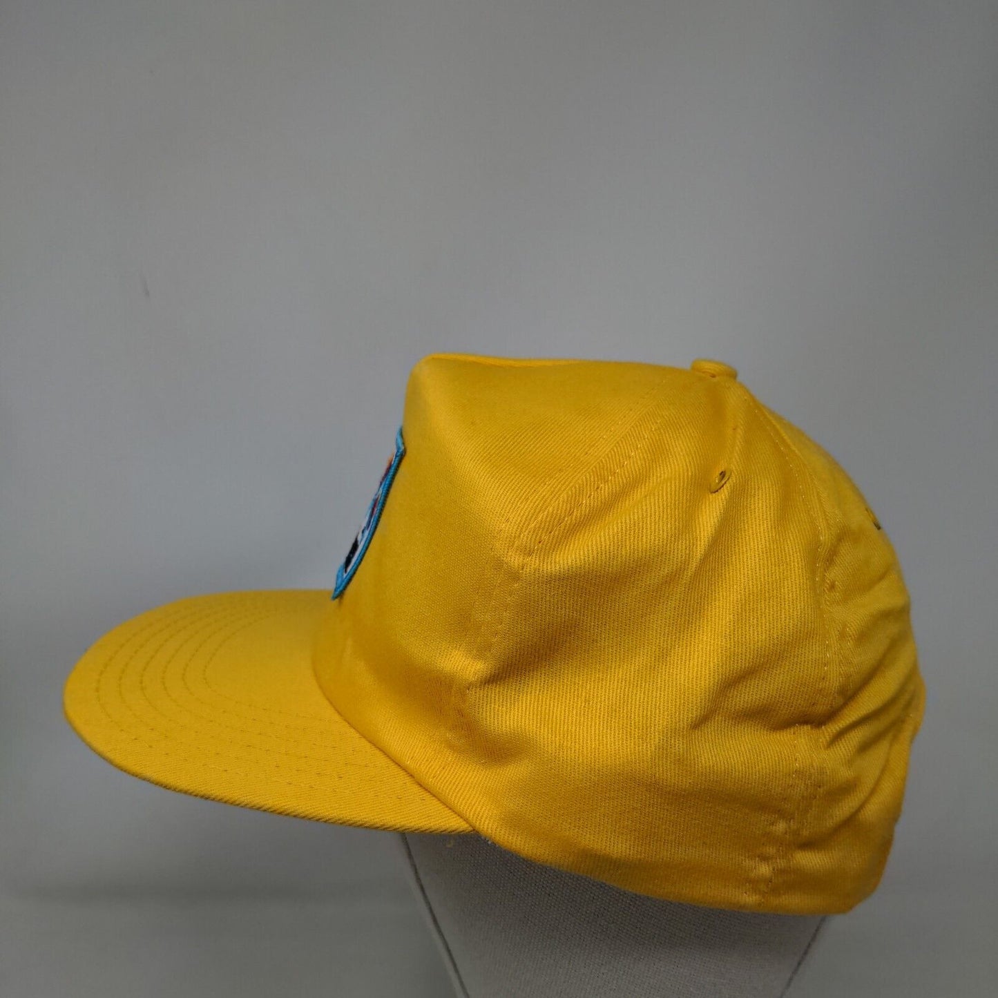 Vintage Broner Snapback Trucker Hat Yellow Access Control Embroidered Logo