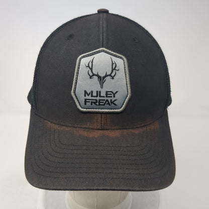 Muley Freak Snapback Trucker Hat Black One Size Adjustable Mesh Back 6 Panel