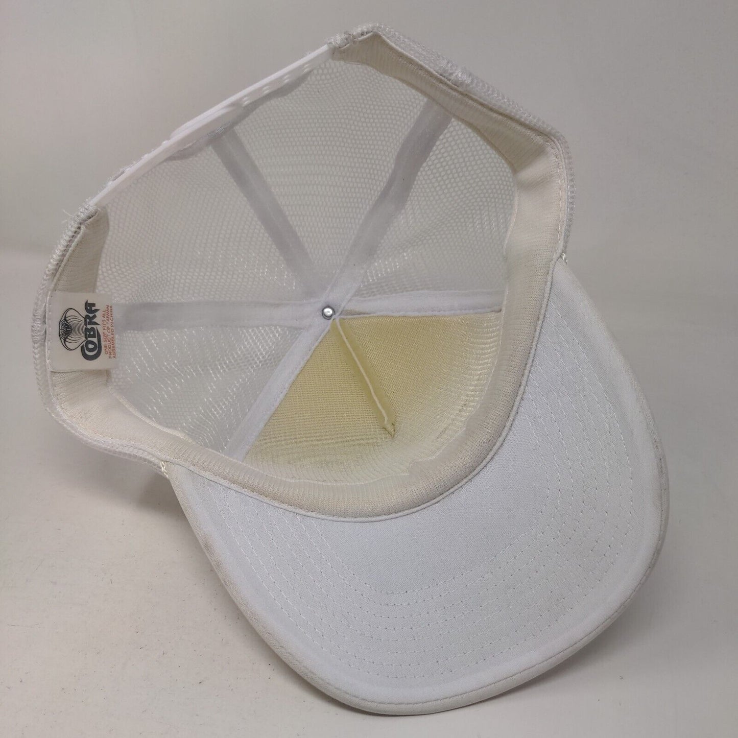 FMCA PAKING LAYOUT CREW Snapback Trucker Hat White OSFA Mesh Back Rope Cobra