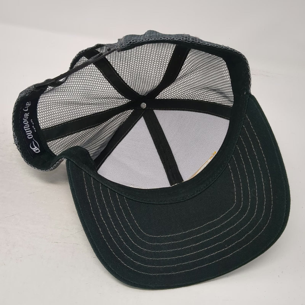 Outdoor Cap Trucker Hat Black Gray One Size Mesh Snapback Herc Entertainment
