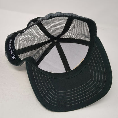 Outdoor Cap Trucker Hat Black Gray One Size Mesh Snapback Herc Entertainment