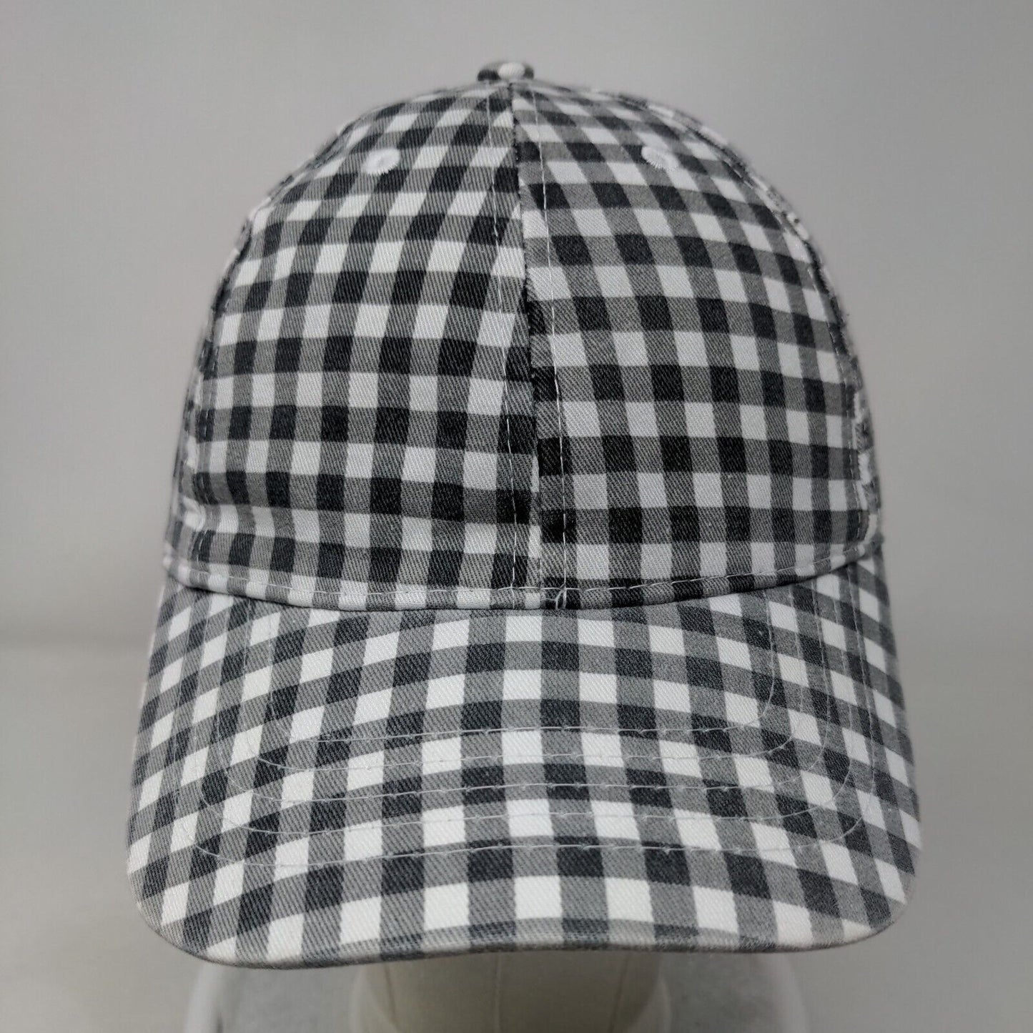 Unbranded Strapback Hat Multicolor OSFM Adjustable Gingham Vented Holes