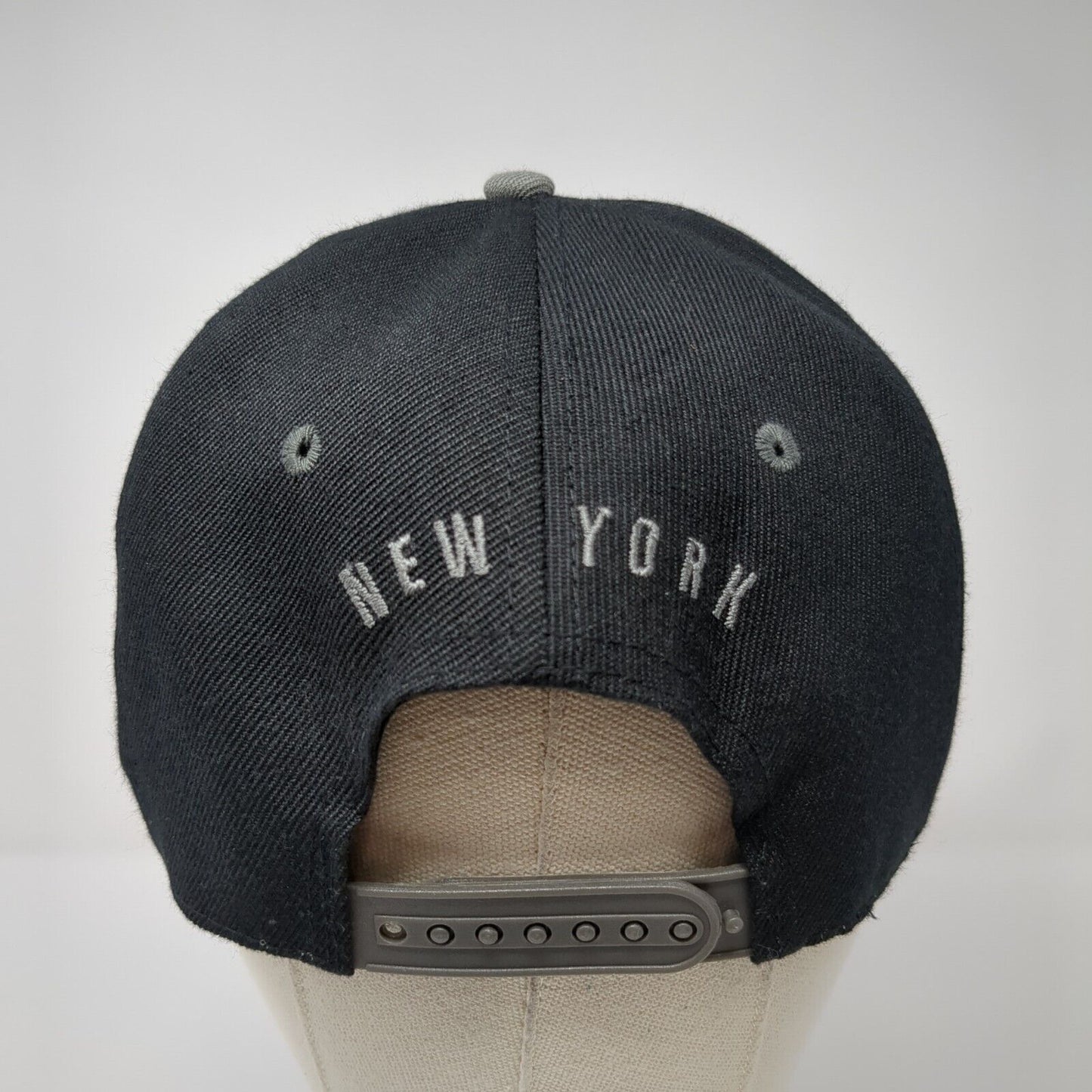 New York Snapback Hat Black One Size Embroidered Adjustable Colorblock