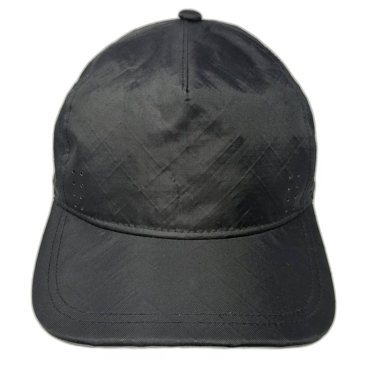 CODEOFBELL 5 Panel Black Hat One Size Recycled Polyester Laser Cut Reflective